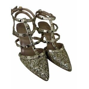 Mix No. 6 Gold Sparkling Cocktail Heel Sz 8.5 M Women’s‎ Shoes